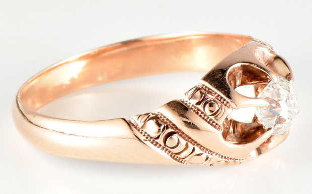 14K Rose Gold Diamond Ring
