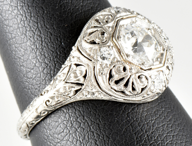 Platinum Edwardian Diamond Ring