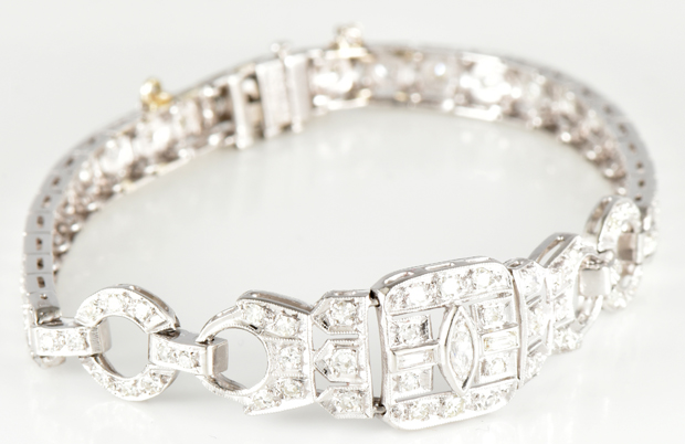 Platinum Vintage Diamond Bracelet 