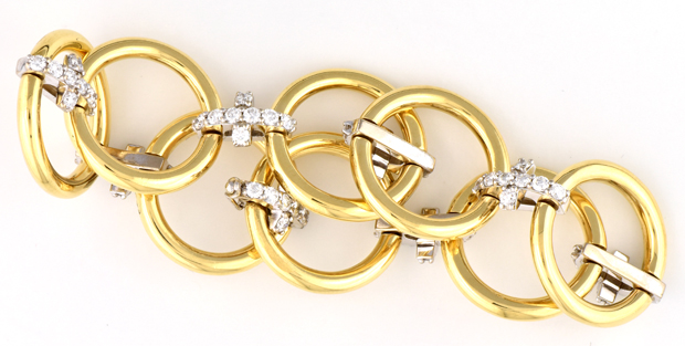 18K Two-Tone Diamond Bracelet 