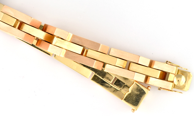 18K Two-Tone Link Bracelet 