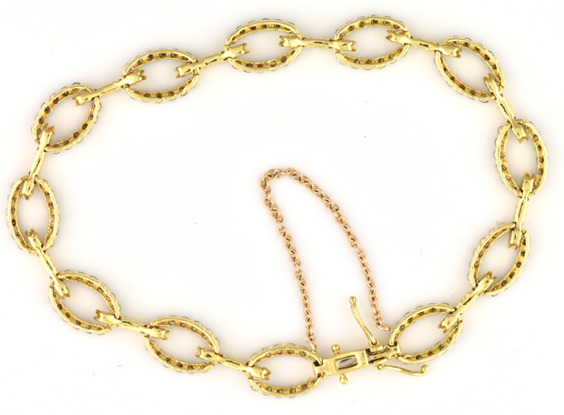 14K Yellow Gold Diamond Bracelet 