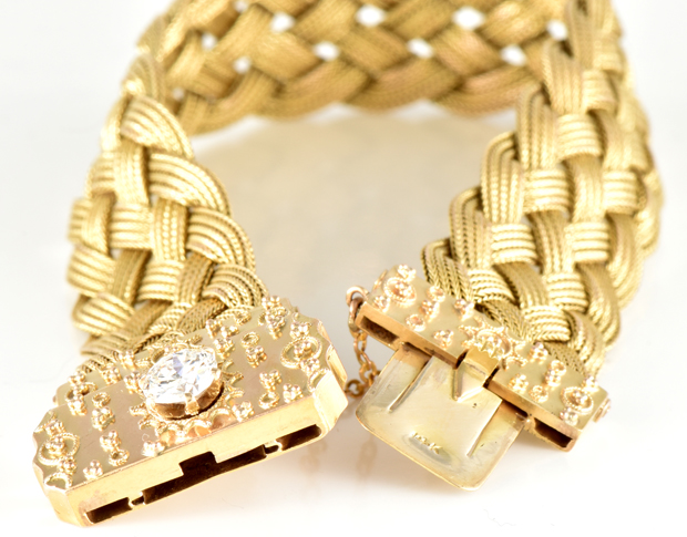 14K Yellow Gold Diamond Bracelet 