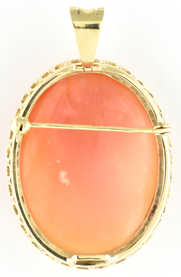 14K Yellow Gold Cameo Pin