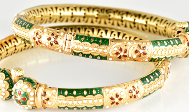 Pair of 21K Yellow Gold Bangles 