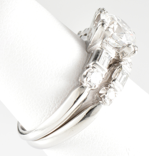 Platinum Diamond Ring Set with a 1.37 Carat Round Brilliant GIA #1182613971