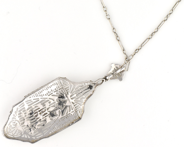 14K White Gold Vintage Necklaces
