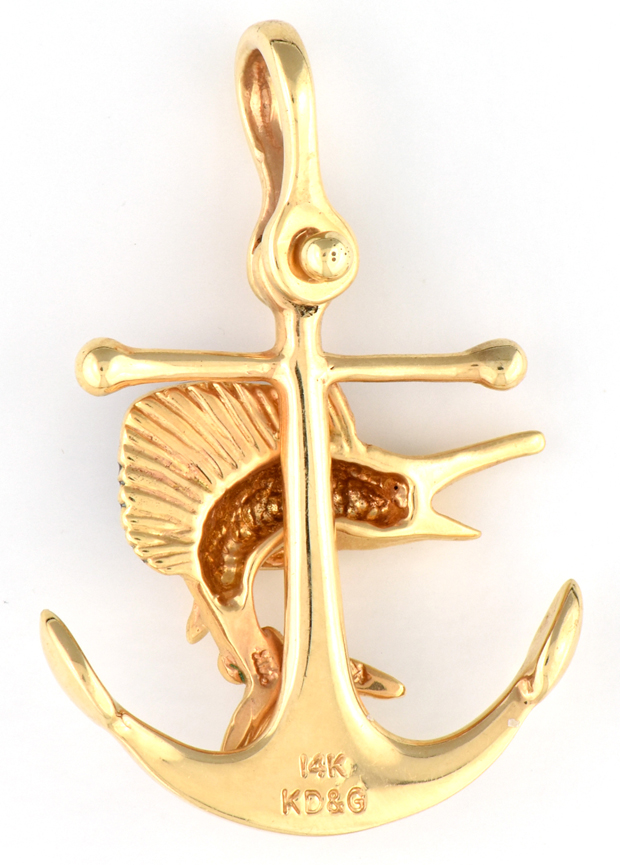 14K Yellow Gold Fisherman’s Pendant