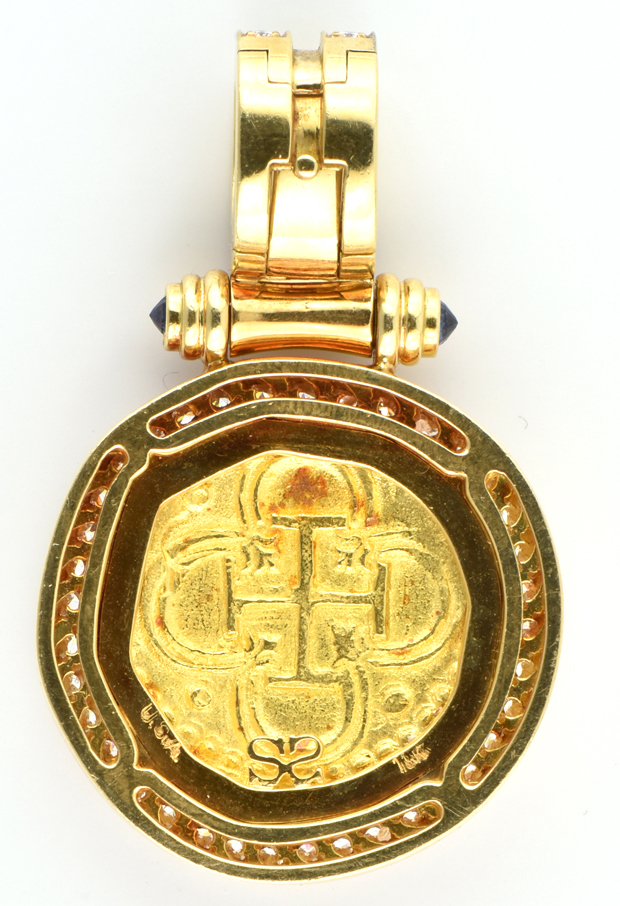 18K Yellow Gold Coin Pendant