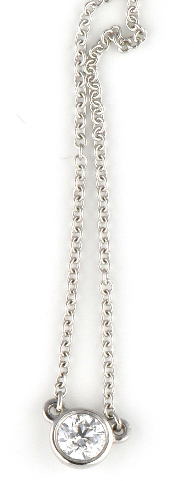 Platinum Tiffany and Co. Elsa Peretti Necklace