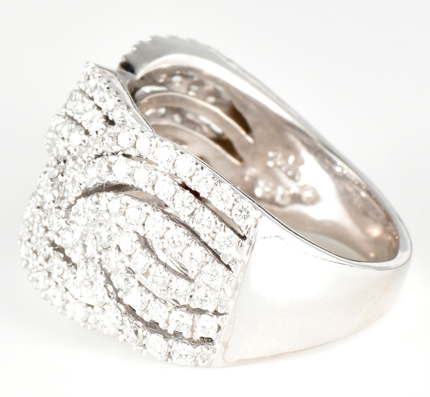 14K White Gold Diamond Band