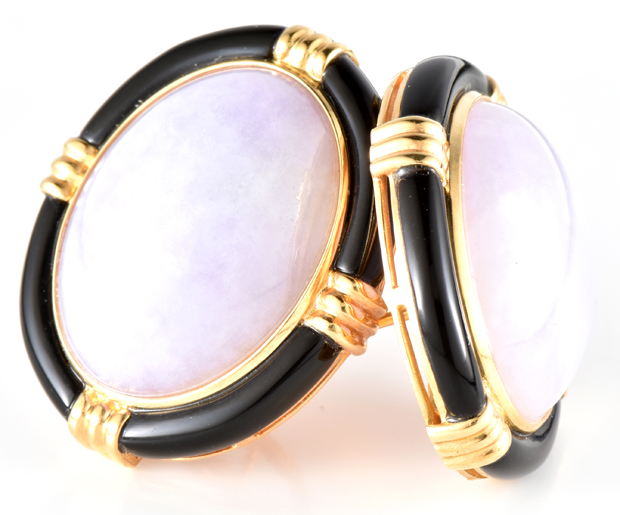 18K Yellow Gold Diamond, Amethyst and Black Onyx Set