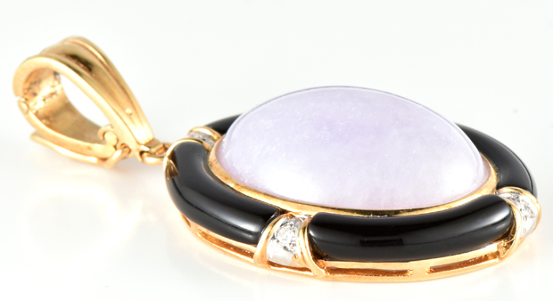 18K Yellow Gold Diamond, Amethyst and Black Onyx Set
