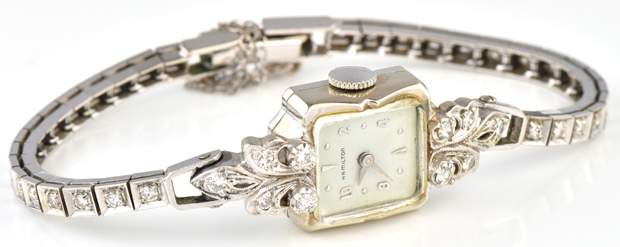 Three 14K White Gold Ladies Wrist Watches