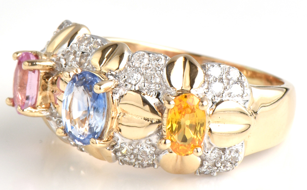 14K Yellow Gold Sapphire Ring