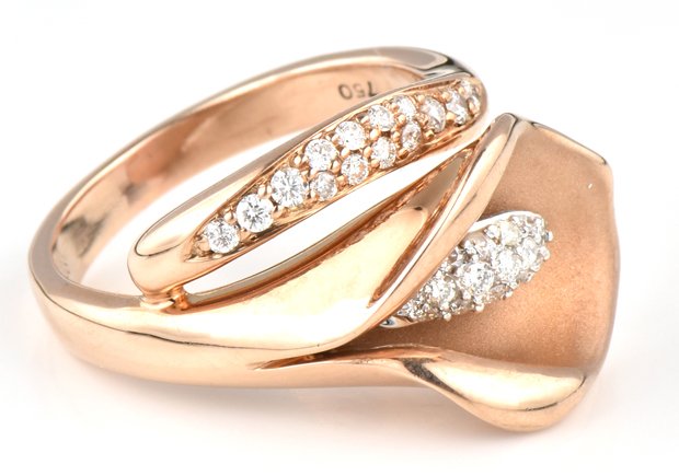 18K Rose Gold Calla Lily Ring
