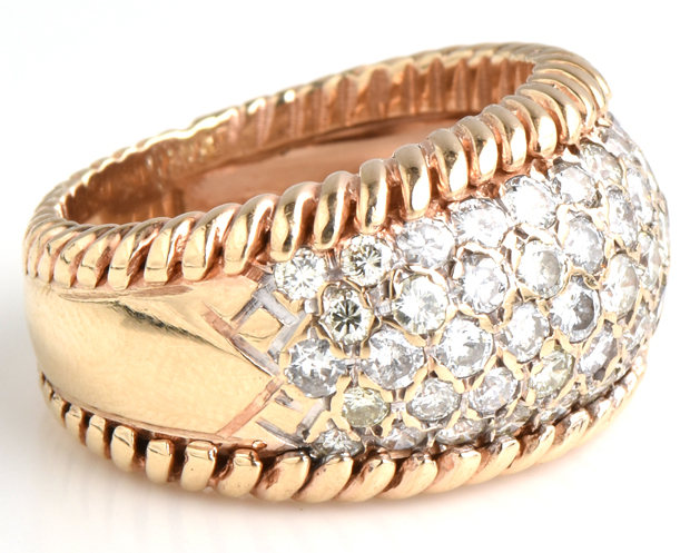 14K Yellow Gold Diamond Band