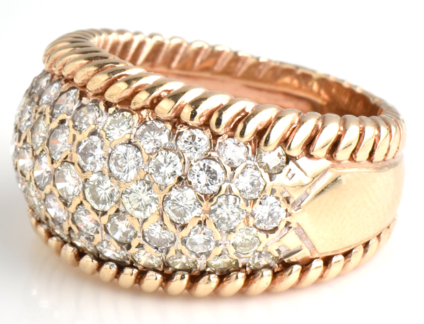 14K Yellow Gold Diamond Band