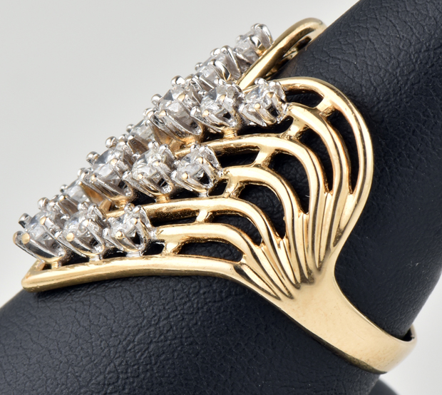 14K Yellow Gold Diamond Ring