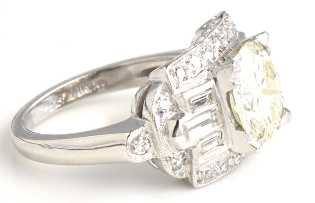 Platinum Diamond Ring with a 2.27 Carat Round Brilliant GIA #2185624844