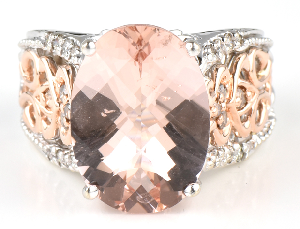 14K White Gold Morganite Ring