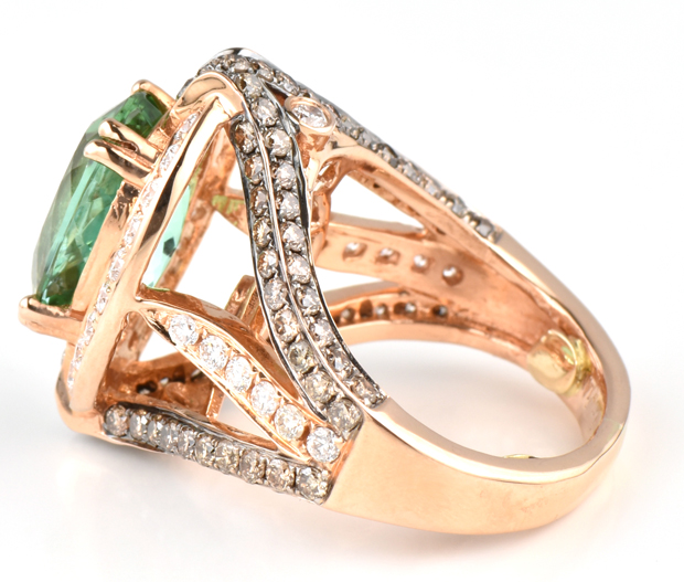18K Rose Gold Le Vian Green Tourmaline Ring
