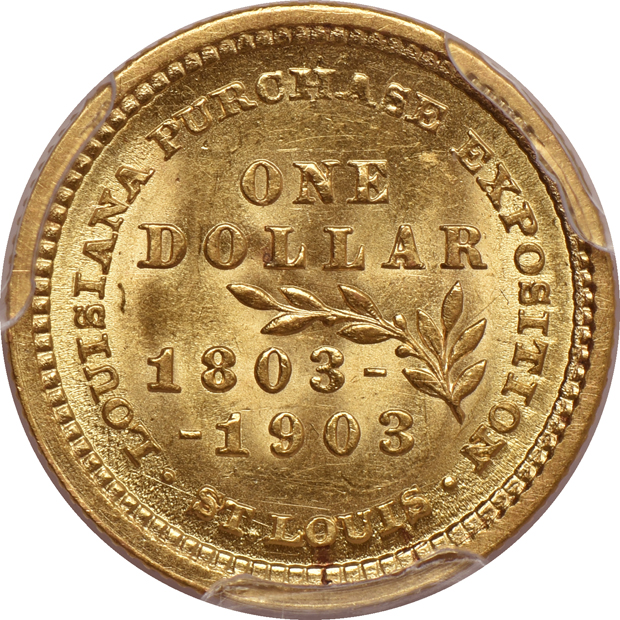 1903 Louisiana Purchase Jefferson $1 PCGS MS-63 CAC