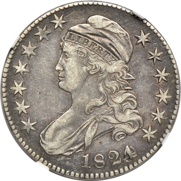 Six Capped Bust half-dollars certified by NGC.