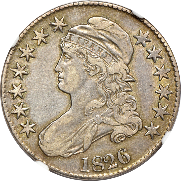 Six Capped Bust half-dollars certified by NGC.