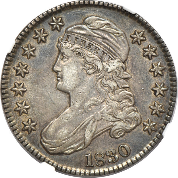 Six Capped Bust half-dollars certified by NGC.