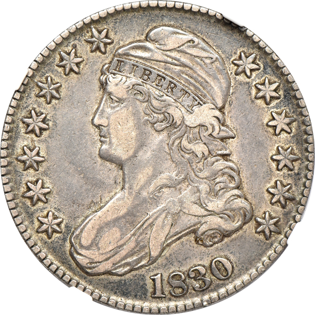 Six Capped Bust half-dollars certified by NGC.
