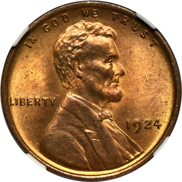 Five Uncirculated Lincoln cents certified by NGC