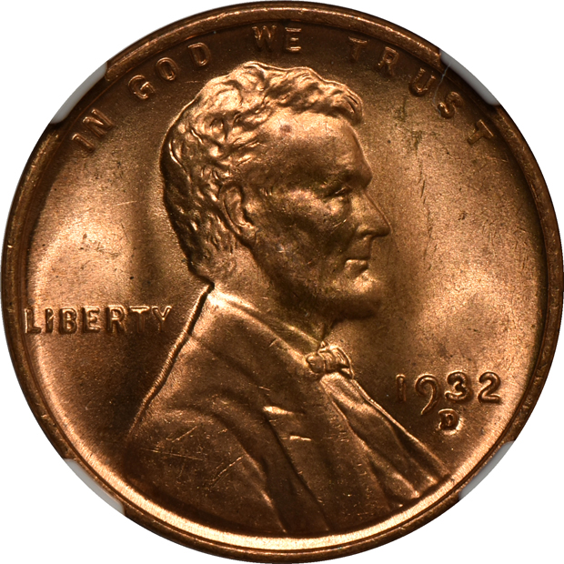 Five Uncirculated Lincoln cents certified by NGC