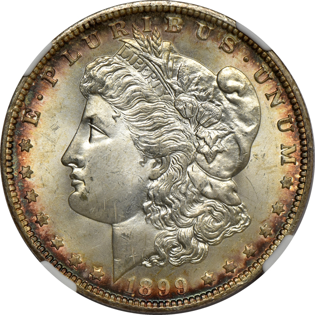 1899-O MS-66 Star CAC, and an 1899-O MS-66 CAC, both NGC