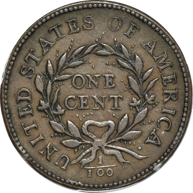 1793 S-10 Wreath, Vine, and Bars PCGS XF-45