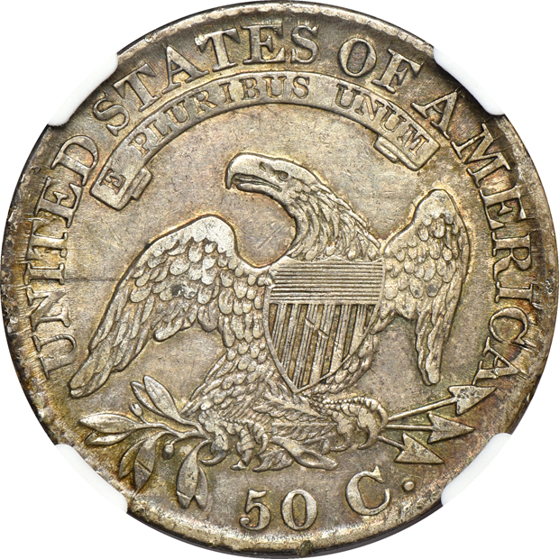 1827 Curled 2 O-146 NGC AU-50 CAC