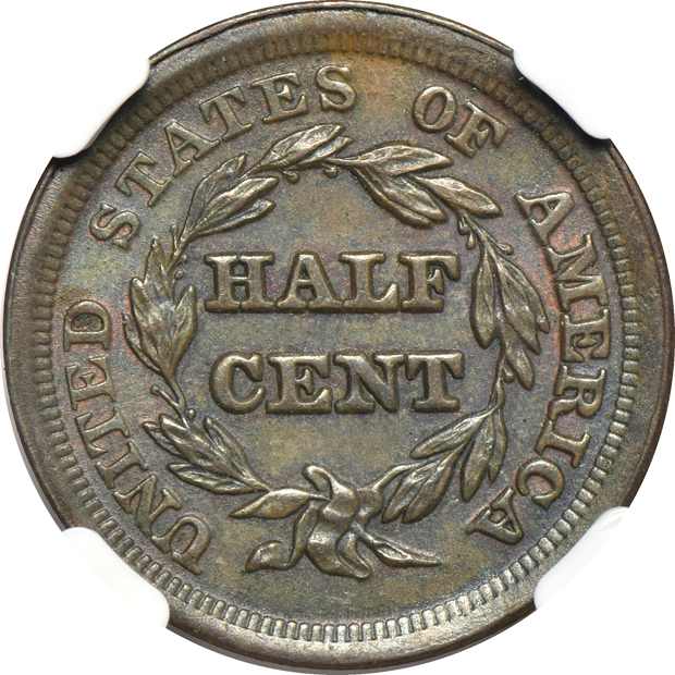 1851 B-1 MS-63 BN, 1853 C-1 MS-64 BN, and an 1856 C-1 MS-64 BN, all NGC