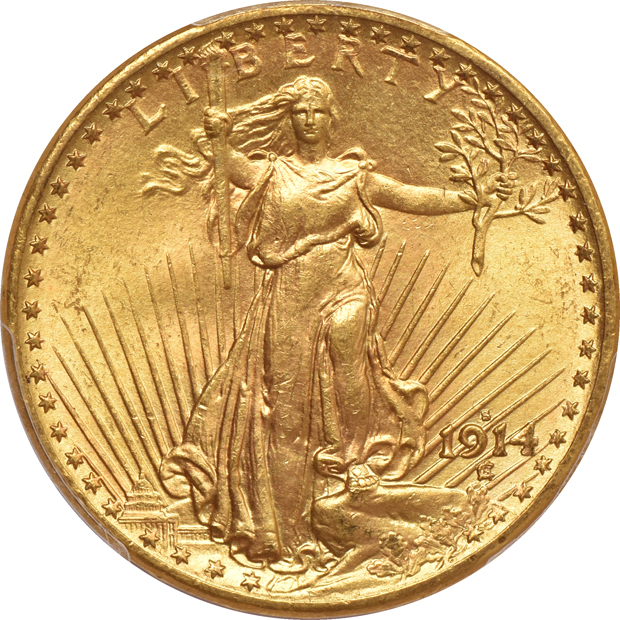 1914-S PCGS MS-64, and a 1915-S NGC MS-64, both CAC