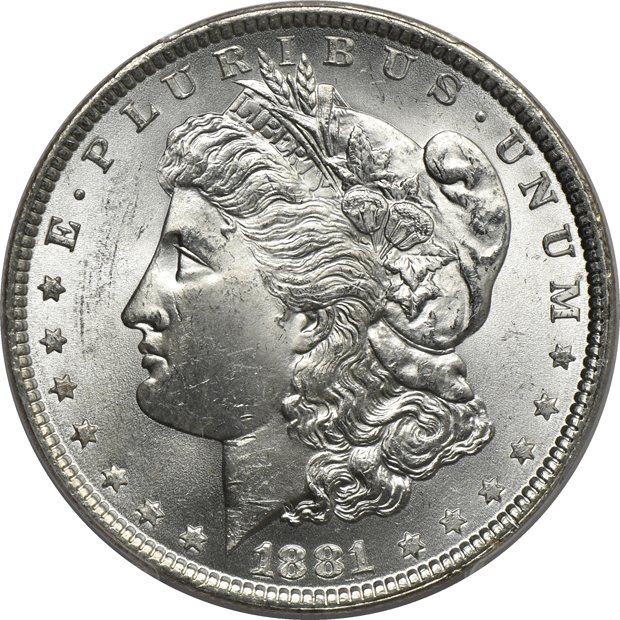 Five 1881, all PCGS MS-64