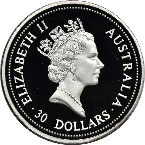Australia - 1998-P 1 kilogram $30 Proof Kookaburra, 250 Minted, with certificate, capsule and box