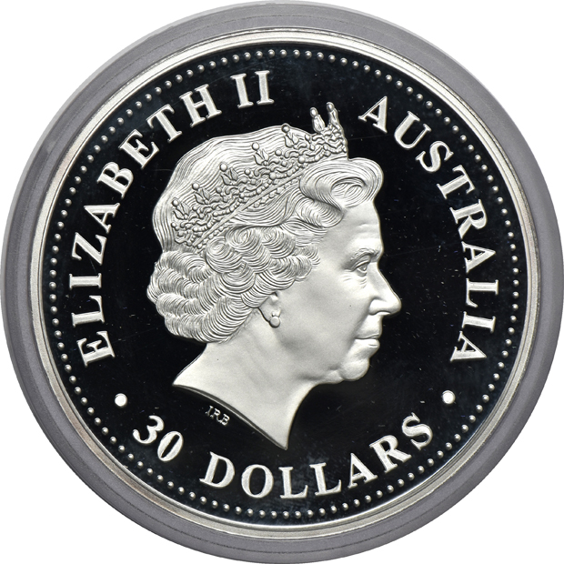 Australia - Three 1999 Proof Kookaburra coins, 1 kilogram, 2oz, and 1oz