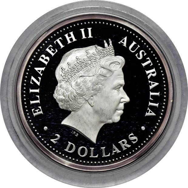 Australia - Three 1999 Proof Kookaburra coins, 1 kilogram, 2oz, and 1oz