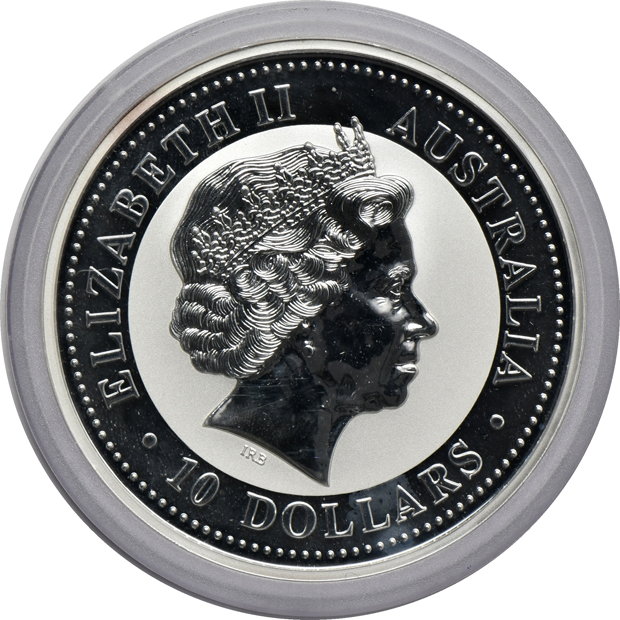 Australia - 1999-P 1 kilogram and 10oz Silver Year of the Rabbit coins, in capsule