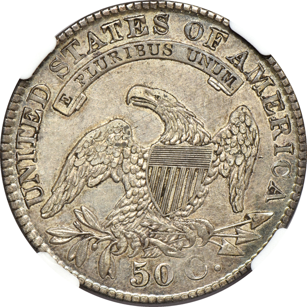 Four Capped Bust half-dollars, all NGC CAC
