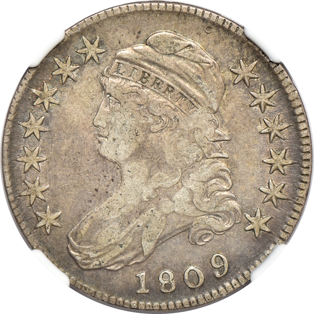 Four Capped Bust half-dollars, all NGC CAC