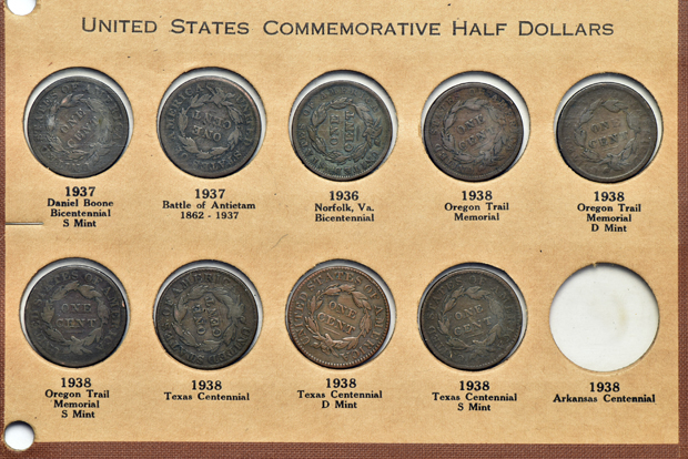 Fifty-seven different large cents in Wayte Raymond pages
