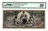 1896 $2 Educational Fr# 247 - PMG VF-30