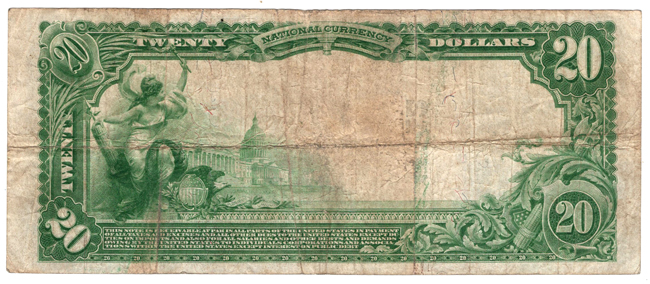 1902 $20 Blue Seal - Jefferson City, MO Charter #13142 - F