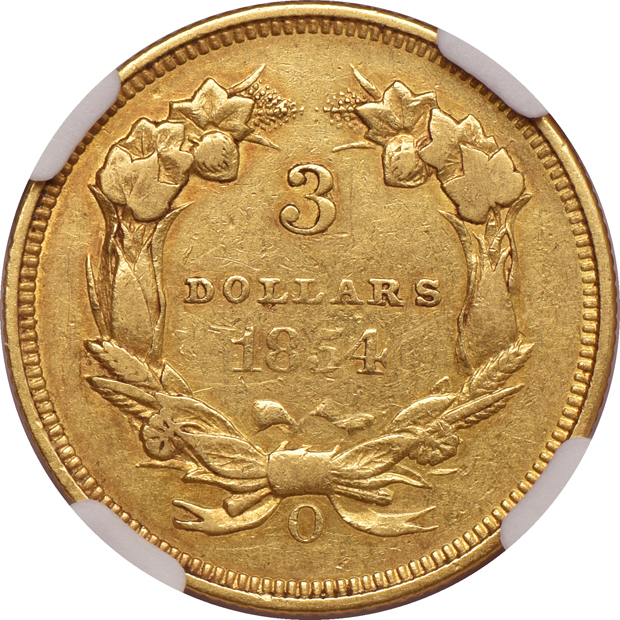 1854-O NGC AU-50