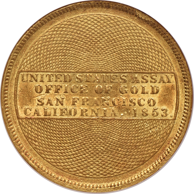 1853 900 U.S. Assay NGC MS-61